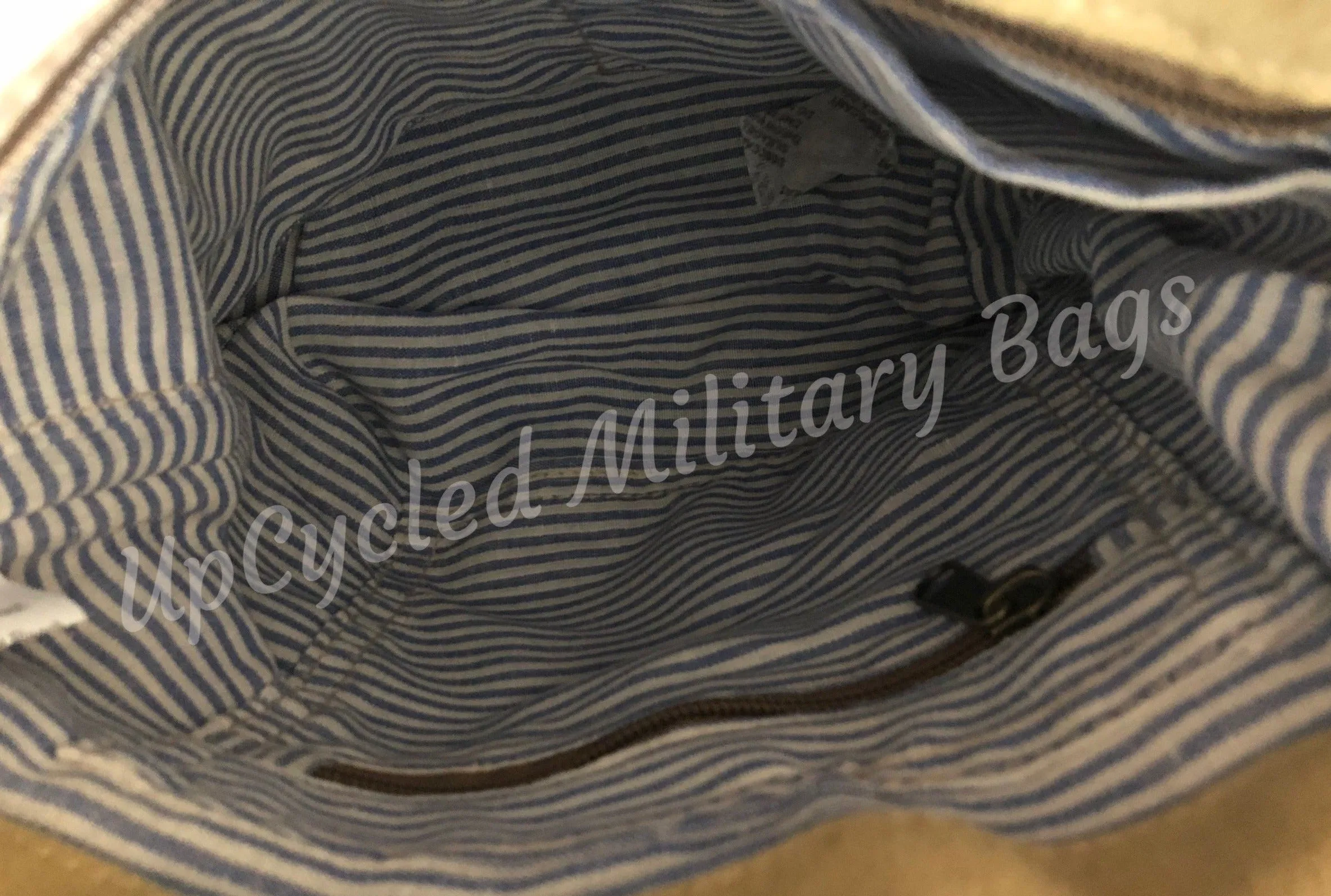US Navy Sustainable Canvas Crossbody ~ Navy Proud